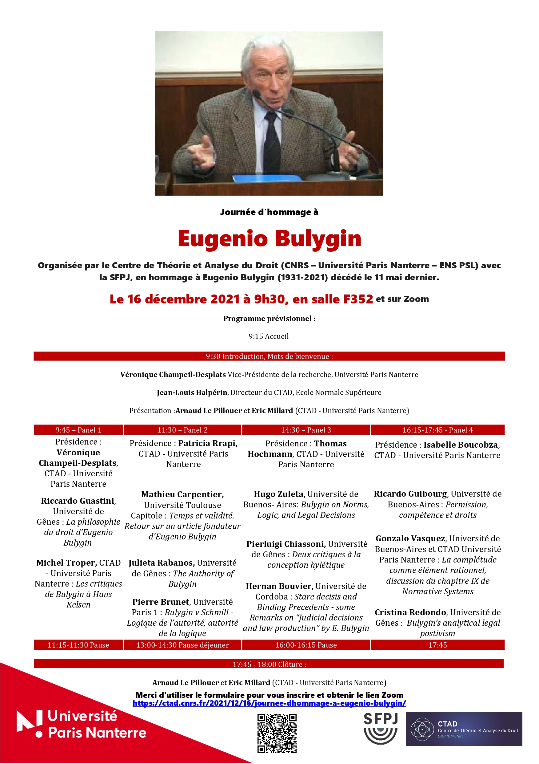 Jornada homenaje a Eugenio Bulygin