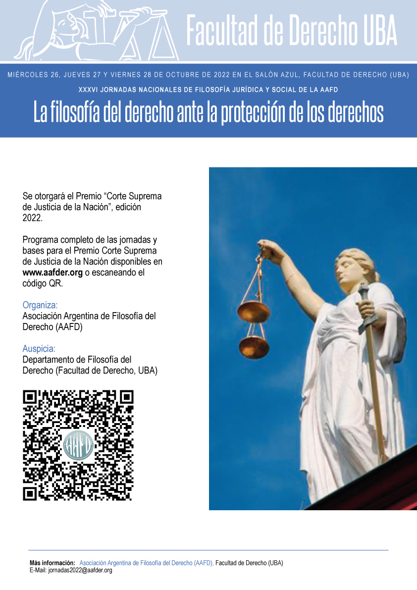 XXXVI Jornadas Nacionales de Filosofía Jurídica y Social de la AAFD